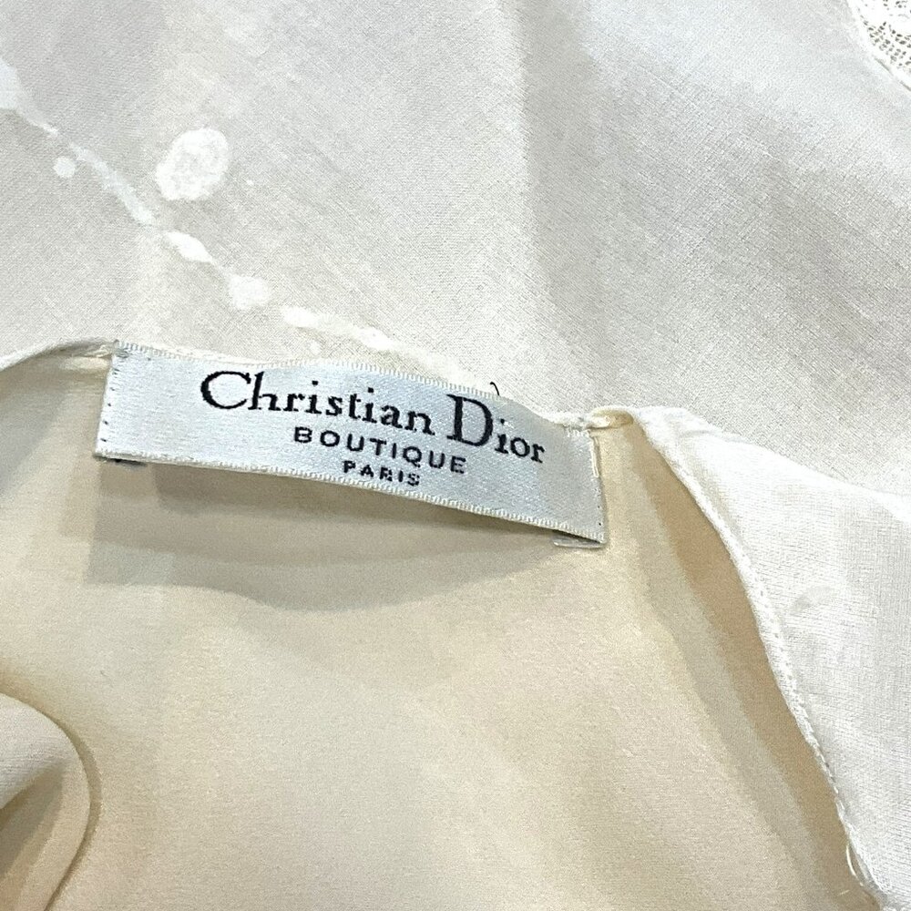 Christian Dior Boutique Paris Vintage Silk Slip Maxi Dress-Lace Panels-FR 36 - Picture 6 of 11